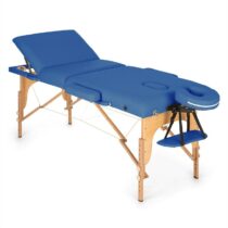 MT 500, modrý, masážny stôl, 210 cm, 200 kg, sklápací, jemný povrch, taška