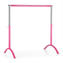 Bar Lerina, ružová, baletná tyč, 110x113 cm, prenosná, výškovo nastaviteľná, oceľ