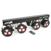 LED PAR-Bar-Set 4-cestný kit 3x 4-v-1 LED RGBW vrátane T-baru a stojanu