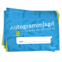 Lov na autogramy 10 otázok o vlastnostiach 50 ks. v nemeckom jazyku
