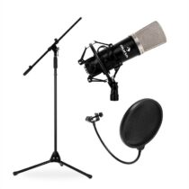Mikrofónový set, stojan, mikrofón a pop filter
