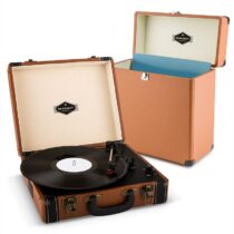 Jerry Lee Record Collector Set brown | retro gramofón | kufrík na gramofónové platne