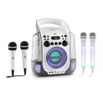 Kara Liquida sivá farba + Dazzl mikrofónová sada, karaoke zariadenie, mikrofón, LED osvetlenie