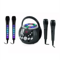 SingSing čierna + Dazzl Mic Set karaoke zariadenie, mikrofón, LED osvetlenie