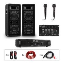 PW-65x22 MKII PA karaoke sada + zosilňovač + 2 pasívne PA reproduktory + mixér + 2 mikrofóny